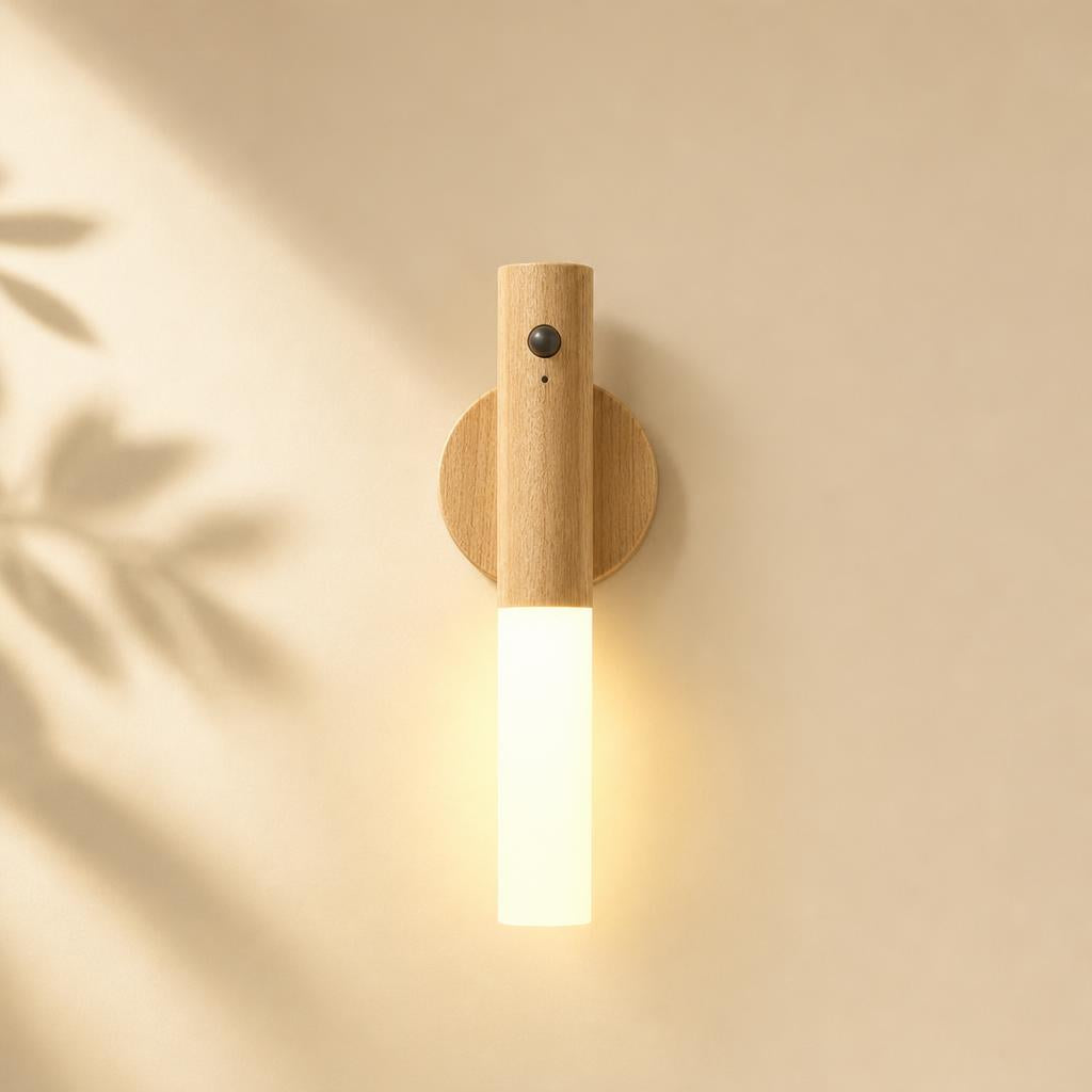 Motion-Sensor Wooden Night Light — NovaLiving studio